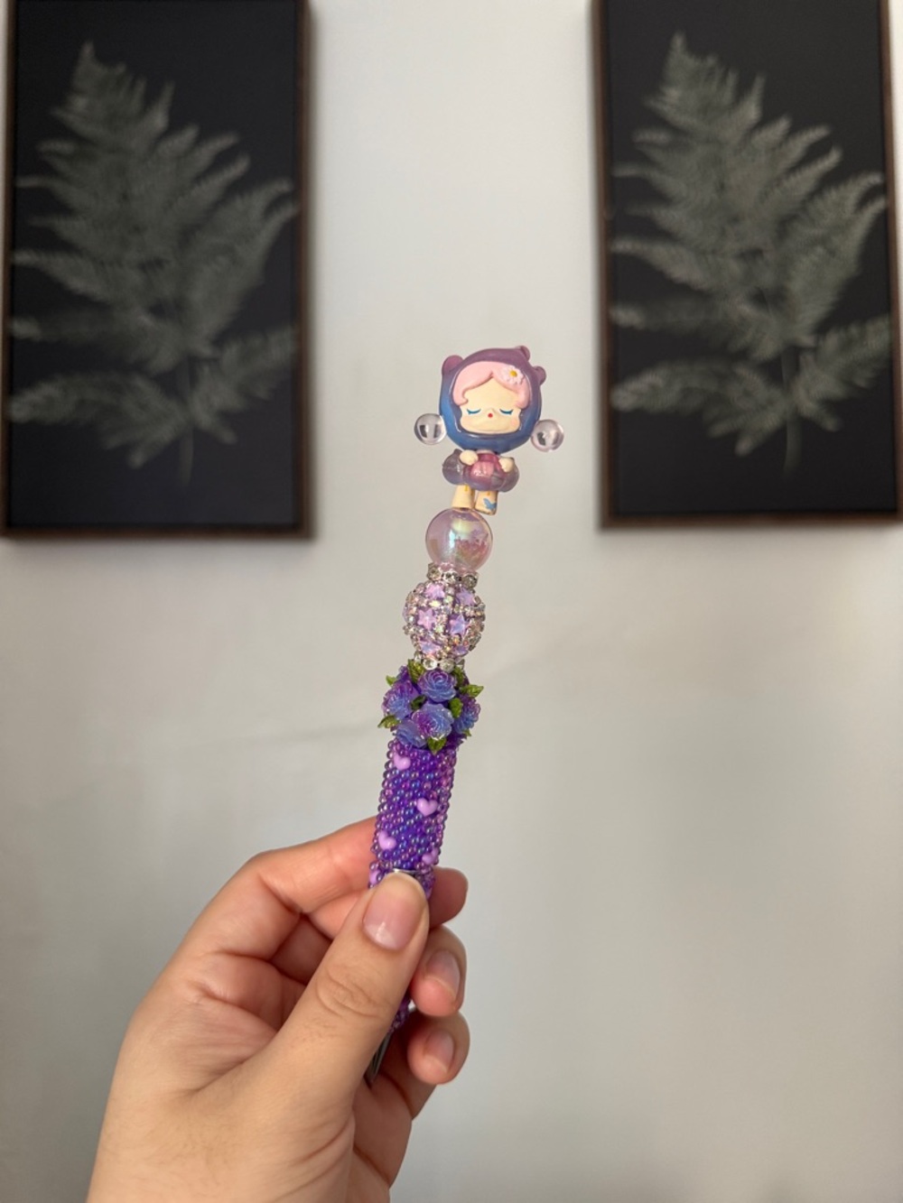 Purple Going Outing Skullpanda Beaded Pen